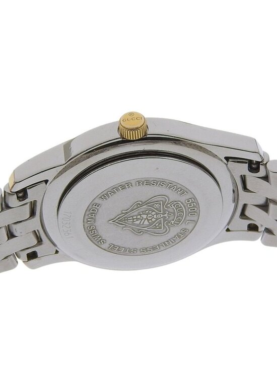 Gucci Stainless Steel Gold Plated Quartz Analog Display White Dial Watch main image 4